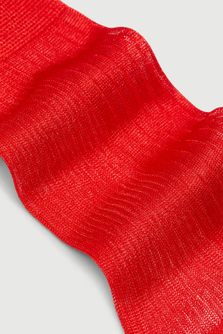 The Shinny Socks Chaussettes Brillantes Rouges