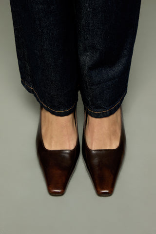 Petra Pumps in Brown Leather