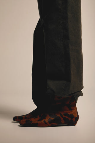 Hunter Ankle Boots in Caramel Cow Print Calf Hair