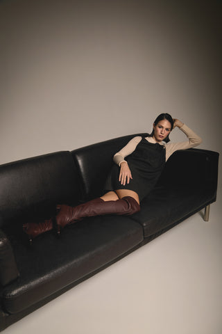 Kendall Boots in Chocolate Leather