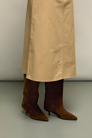 Sydney Bottes en Cuir Camel effet Croco
