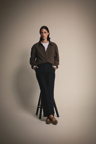 Charlie Ballet Flats in Taupe Leather