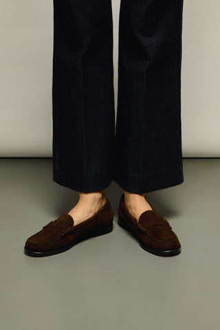 Zoe Mocassins en Daim Marron