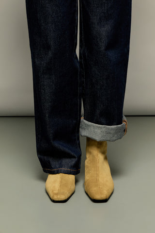Hunter Ankle Boots in Tan Suede
