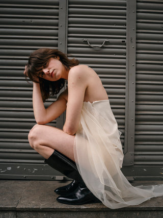 Sarah Boots in Black Leather