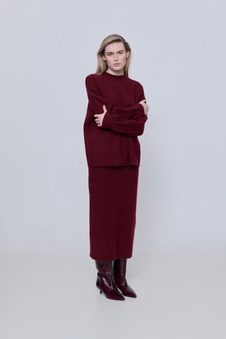 Sydney Boots in Burgundy Patent Leather