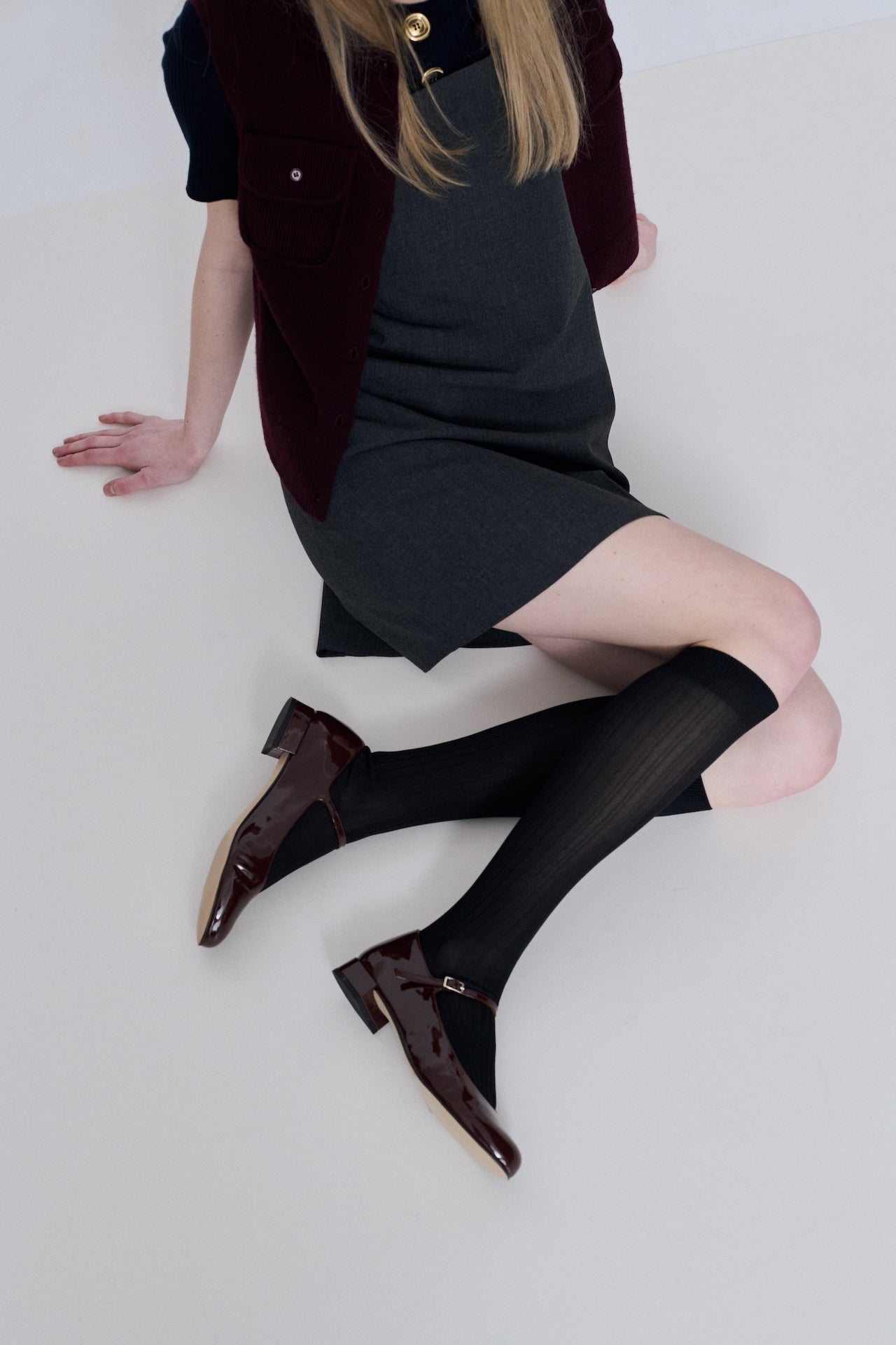 Emilia Mary Janes in Chocolate Patent Leather Emilia Mary Janes in Chocolate Patent Leather