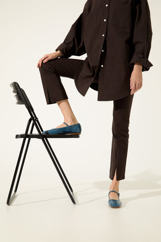 Julieta Mary Janes in Blue Patent Leather