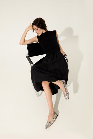 Kate Ballet Flats in Snake Print Leather