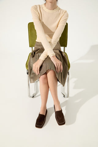 Gaia Mocasines en Ante color Chocolate