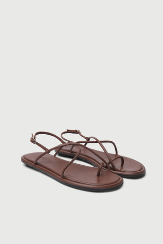 Alice Sandals in Chocolate Leather
