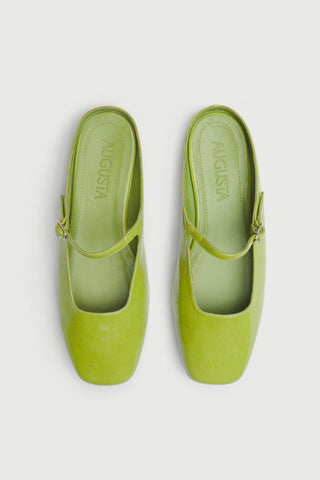 Aria Mule in Green Patent Leather