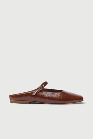 Aria Mule en Charol Marrón