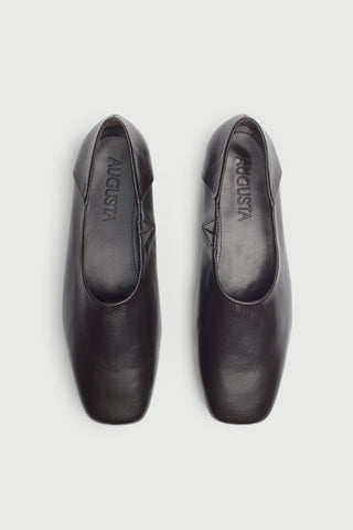 Berta Flats in Brown Leather