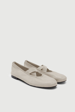 Bettina Ballerines en Cuir verni Crème - Taille 39