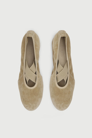 Bettina Ballet Flats in Beige Suede