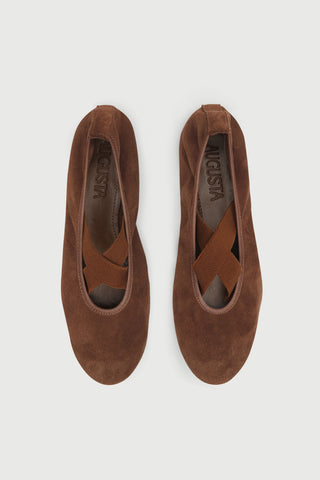 Bettina Ballet Flats in Chocolate Suede