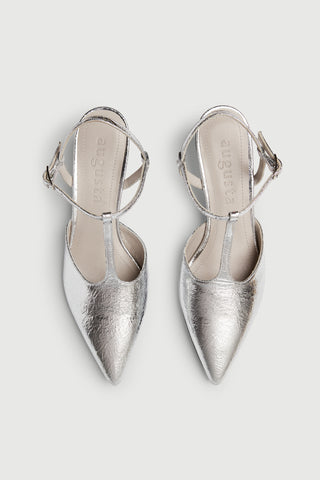 Camila Pumps in Silver Leather