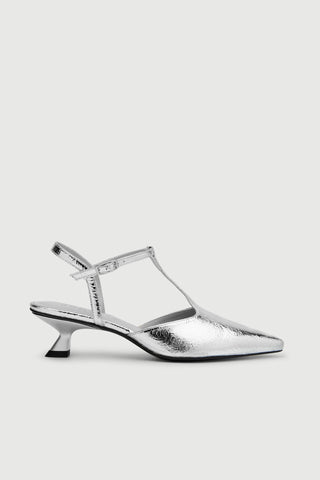 Camila Pumps in Silver Leather