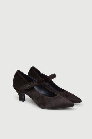 Carmen Pumps in Chocolate Calf Hair