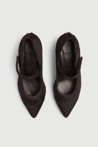 Carmen Pumps in Chocolate Calf Hair