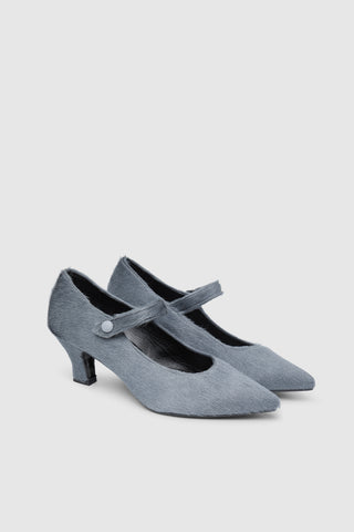 Carmen Pumps in Grey Calf Hair