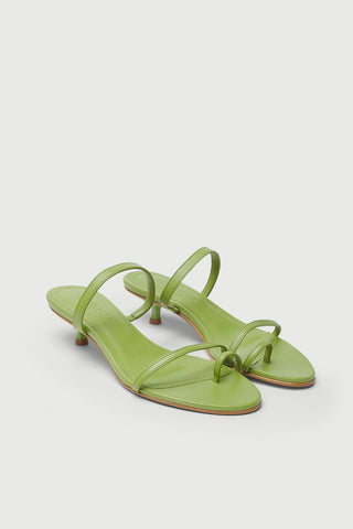 Daisy Sandals in Green Leather