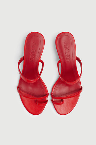 Daisy Sandals in Red Leather