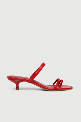 Daisy Sandales en Cuir Rouge