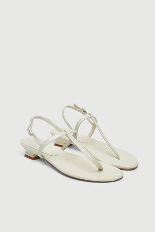 Daphne Sandals in Ivory Patent Leather