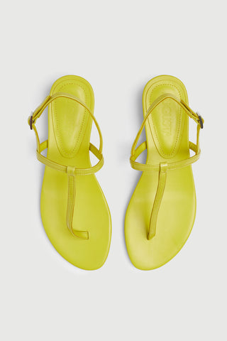 Daphne Sandales en Cuir Verni Citron Vert