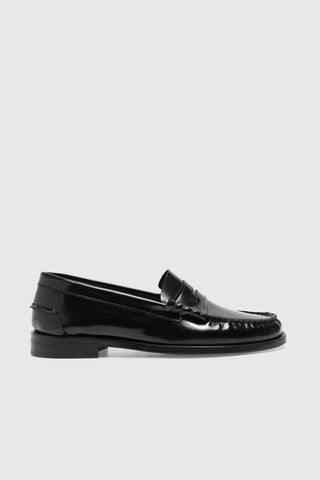 Zoe Loafers in Black Leather – Augusta the Brand