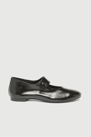 Greta Mary Janes in Black Patent Leather