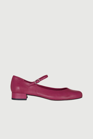Emilia Babies en Cuir Fuchsia