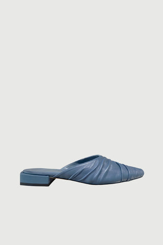 Heidi Mules en piel azul