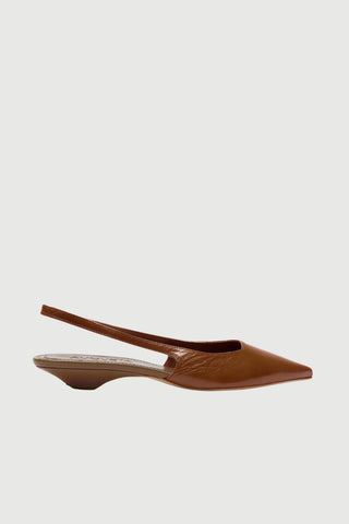 Harper Slingback en piel color marrón