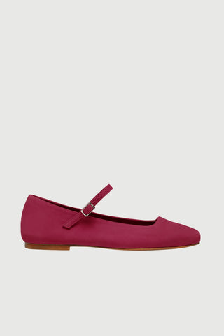 Julieta Mary Janes en daim rose fuchsia