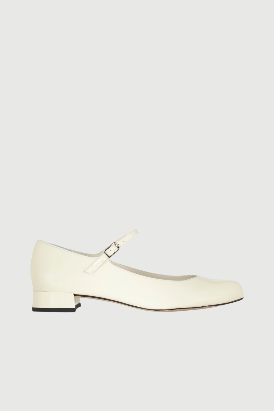 Emilia Mary Janes in Cream Patent Leather – Augusta the Brand