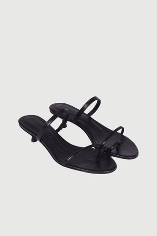 Daisy Sandals in Black Leather