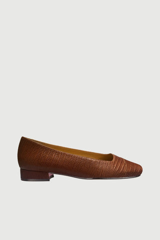 Bianca Cuir Gravé Marron - Taille 37