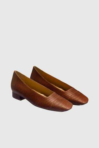 Bianca Cuir Gravé Marron - Taille 37