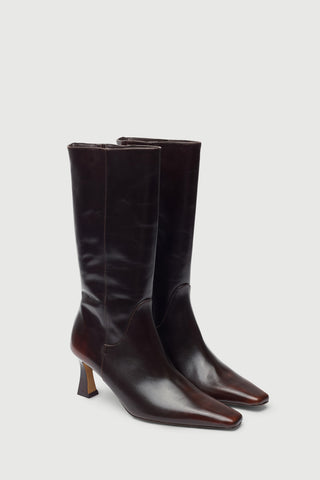 Florence Boots in Brown Leather
