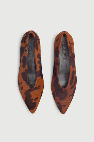 Freya Pumps in Caramel Cow Calf Hair
