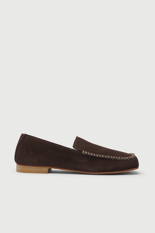 Gaia Loafers in Chocolate Suede