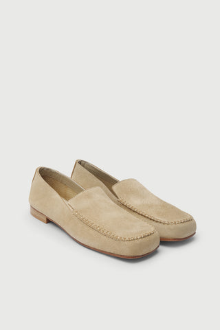 Gaia Loafers in Beige Suede
