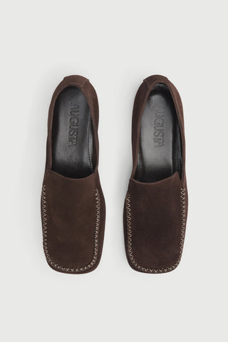 Gaia Mocasines en Ante color Chocolate