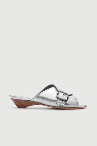 Grace Sandals in Silver Leather