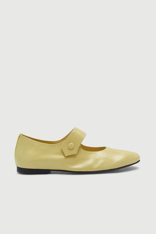 Greta Mary Janes in Vanilla Patent Leather