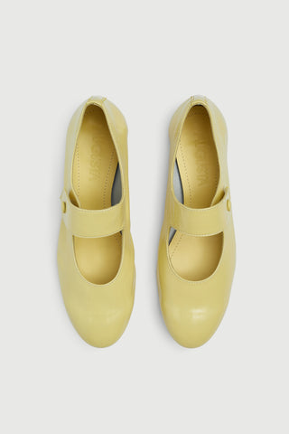 Greta Mary Janes in Vanilla Patent Leather