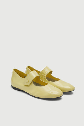 Greta Mary Janes in Vanilla Patent Leather